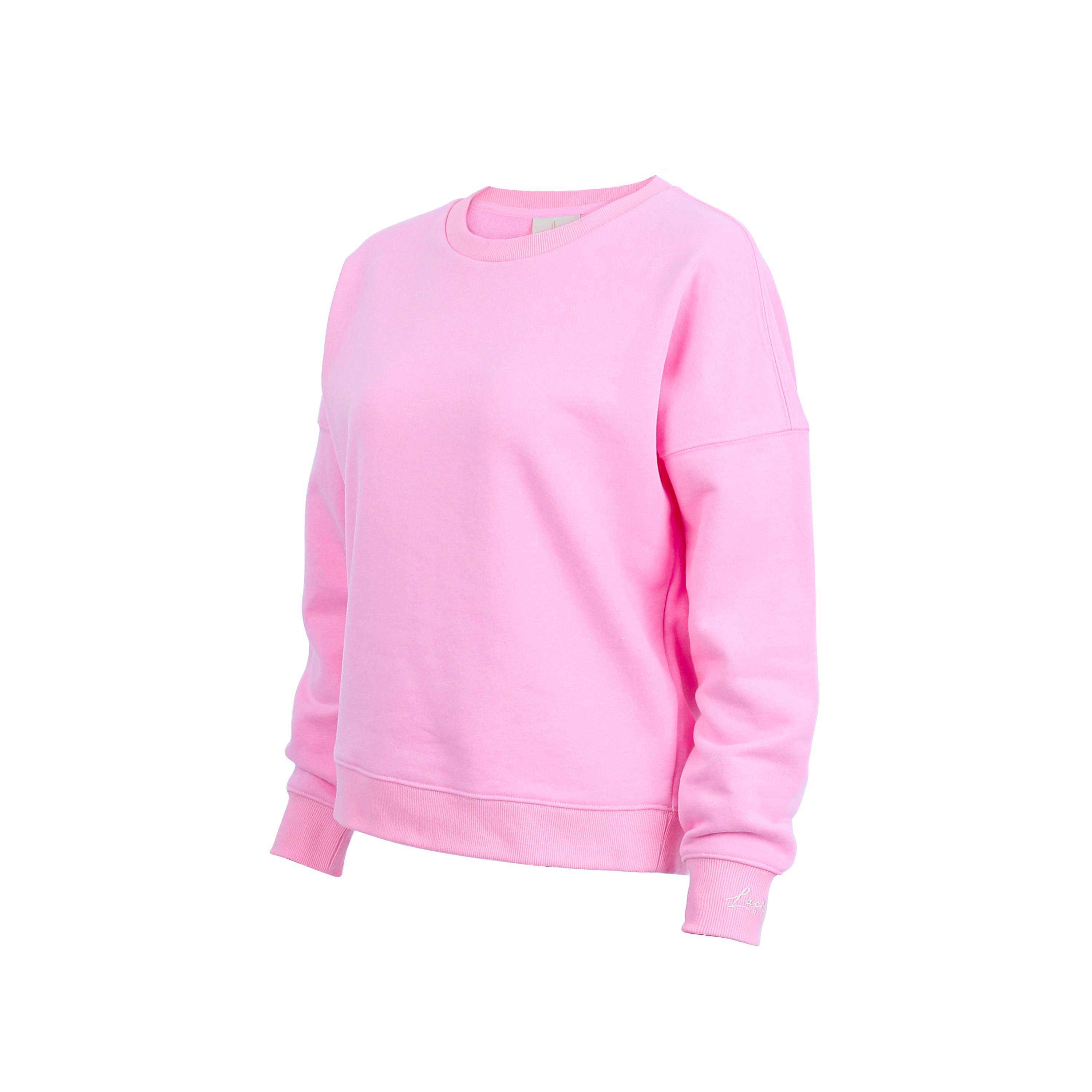MEL Pullover uni Stiching "lächeln hilft", pink MEL Pullover uni Stiching "lächeln hilft", pink